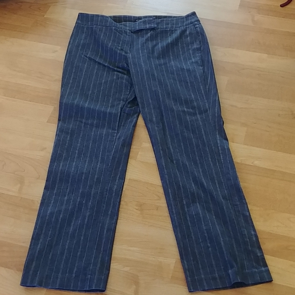 NY & Co. Gray pin strip dress pants.